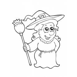 Раскраска: ведьма (Персонажи) #108256 - Бесплатные раскраски для печати