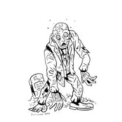Раскраска: зомби (Персонажи) #85543 - Бесплатные раскраски для печати