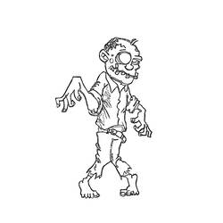 Раскраска: зомби (Персонажи) #85568 - Бесплатные раскраски для печати