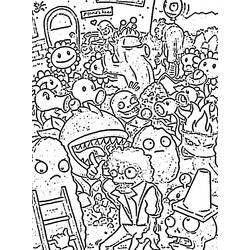 Раскраска: зомби (Персонажи) #85635 - Бесплатные раскраски для печати
