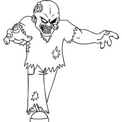 Раскраска: зомби (Персонажи) #85709 - Бесплатные раскраски для печати