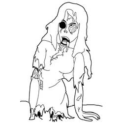 Раскраска: зомби (Персонажи) #85711 - Бесплатные раскраски для печати