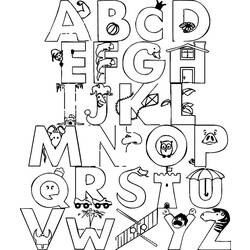 Раскраска: алфавит (образования) #124592 - Бесплатные раскраски для печати