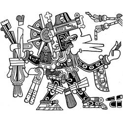 Раскраска: Ацтекская мифология (Боги и богини) #111526 - Бесплатные раскраски для печати