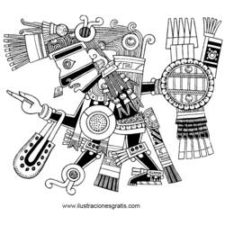 Раскраска: Ацтекская мифология (Боги и богини) #111535 - Бесплатные раскраски для печати
