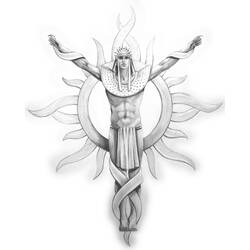 Раскраска: Ацтекская мифология (Боги и богини) #111554 - Бесплатные раскраски для печати