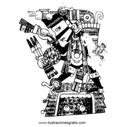 Раскраска: Ацтекская мифология (Боги и богини) #111571 - Бесплатные раскраски для печати