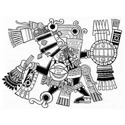 Раскраска: Ацтекская мифология (Боги и богини) #111587 - Бесплатные раскраски для печати