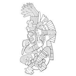 Раскраска: Ацтекская мифология (Боги и богини) #111592 - Бесплатные раскраски для печати