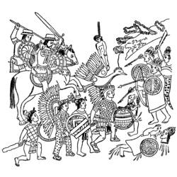 Раскраска: Ацтекская мифология (Боги и богини) #111596 - Бесплатные раскраски для печати