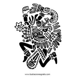 Раскраска: Ацтекская мифология (Боги и богини) #111607 - Бесплатные раскраски для печати