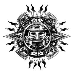 Раскраска: Ацтекская мифология (Боги и богини) #111623 - Бесплатные раскраски для печати