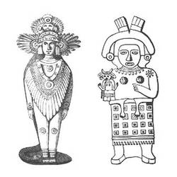 Раскраска: Ацтекская мифология (Боги и богини) #111655 - Бесплатные раскраски для печати