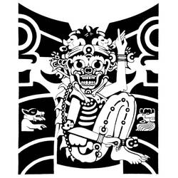 Раскраска: Ацтекская мифология (Боги и богини) #111713 - Бесплатные раскраски для печати