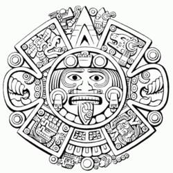 Раскраска: Ацтекская мифология (Боги и богини) #111714 - Бесплатные раскраски для печати