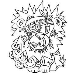 Раскраска: Ацтекская мифология (Боги и богини) #111719 - Бесплатные раскраски для печати
