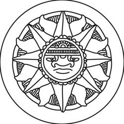 Раскраска: Ацтекская мифология (Боги и богини) #111751 - Бесплатные раскраски для печати
