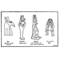 Раскраска: Египетская мифология (Боги и богини) #111143 - Бесплатные раскраски для печати