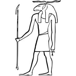Раскраска: Египетская мифология (Боги и богини) #111196 - Бесплатные раскраски для печати