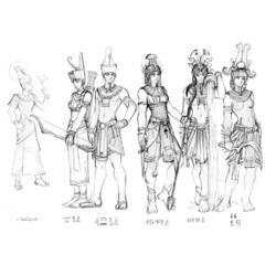 Раскраска: Египетская мифология (Боги и богини) #111270 - Бесплатные раскраски для печати