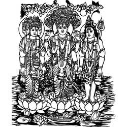 Раскраска: Индуистская мифология (Боги и богини) #109212 - Бесплатные раскраски для печати