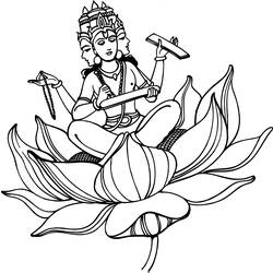 Раскраска: Индуистская мифология (Боги и богини) #109234 - Бесплатные раскраски для печати