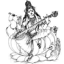 Раскраска: Индуистская мифология (Боги и богини) #109261 - Бесплатные раскраски для печати
