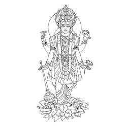 Раскраска: Индуистская мифология (Боги и богини) #109266 - Бесплатные раскраски для печати