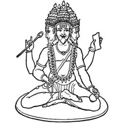 Раскраска: Индуистская мифология (Боги и богини) #109267 - Бесплатные раскраски для печати