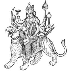 Раскраска: Индуистская мифология (Боги и богини) #109285 - Бесплатные раскраски для печати