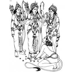 Раскраска: Индуистская мифология (Боги и богини) #109295 - Бесплатные раскраски для печати