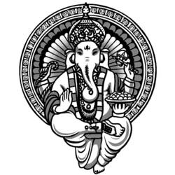 Раскраска: Индуистская мифология (Боги и богини) #109296 - Бесплатные раскраски для печати
