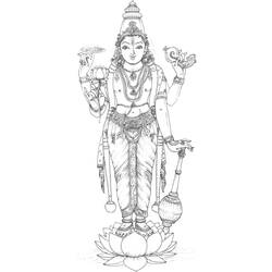 Раскраска: Индуистская мифология (Боги и богини) #109298 - Бесплатные раскраски для печати