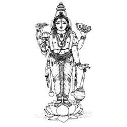 Раскраска: Индуистская мифология (Боги и богини) #109308 - Бесплатные раскраски для печати
