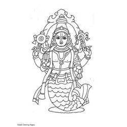 Раскраска: Индуистская мифология (Боги и богини) #109413 - Бесплатные раскраски для печати