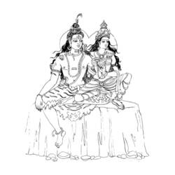 Раскраска: Индуистская мифология (Боги и богини) #109467 - Бесплатные раскраски для печати