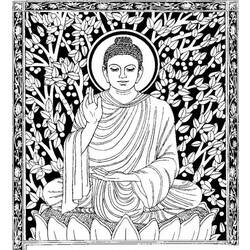Раскраска: Мифология индуизма: Будда (Боги и богини) #89504 - Бесплатные раскраски для печати
