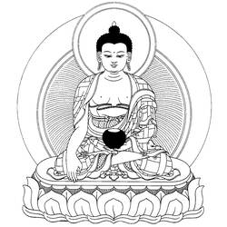 Раскраска: Мифология индуизма: Будда (Боги и богини) #89512 - Бесплатные раскраски для печати