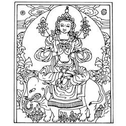 Раскраска: Мифология индуизма: Будда (Боги и богини) #89516 - Бесплатные раскраски для печати