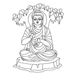 Раскраска: Мифология индуизма: Будда (Боги и богини) #89518 - Бесплатные раскраски для печати