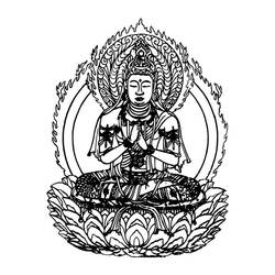 Раскраска: Мифология индуизма: Будда (Боги и богини) #89521 - Бесплатные раскраски для печати