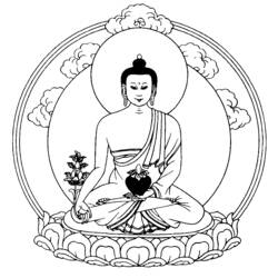 Раскраска: Мифология индуизма: Будда (Боги и богини) #89522 - Бесплатные раскраски для печати