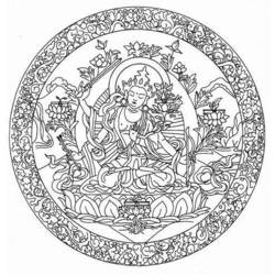 Раскраска: Мифология индуизма: Будда (Боги и богини) #89536 - Бесплатные раскраски для печати