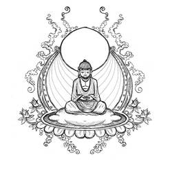 Раскраска: Мифология индуизма: Будда (Боги и богини) #89537 - Бесплатные раскраски для печати