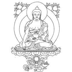 Раскраска: Мифология индуизма: Будда (Боги и богини) #89551 - Бесплатные раскраски для печати