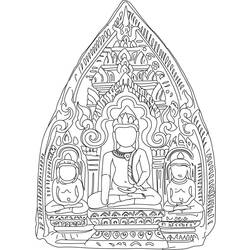 Раскраска: Мифология индуизма: Будда (Боги и богини) #89560 - Бесплатные раскраски для печати