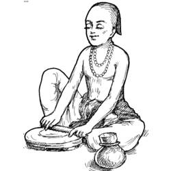 Раскраска: Мифология индуизма: Будда (Боги и богини) #89624 - Бесплатные раскраски для печати