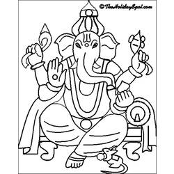 Раскраска: Индуистская мифология: Ганеш (Боги и богини) #96851 - Бесплатные раскраски для печати
