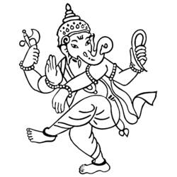 Раскраска: Индуистская мифология: Ганеш (Боги и богини) #96853 - Бесплатные раскраски для печати
