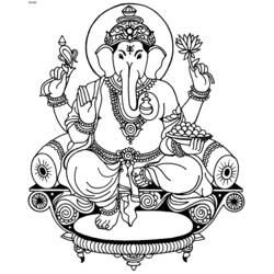 Раскраска: Индуистская мифология: Ганеш (Боги и богини) #96856 - Бесплатные раскраски для печати